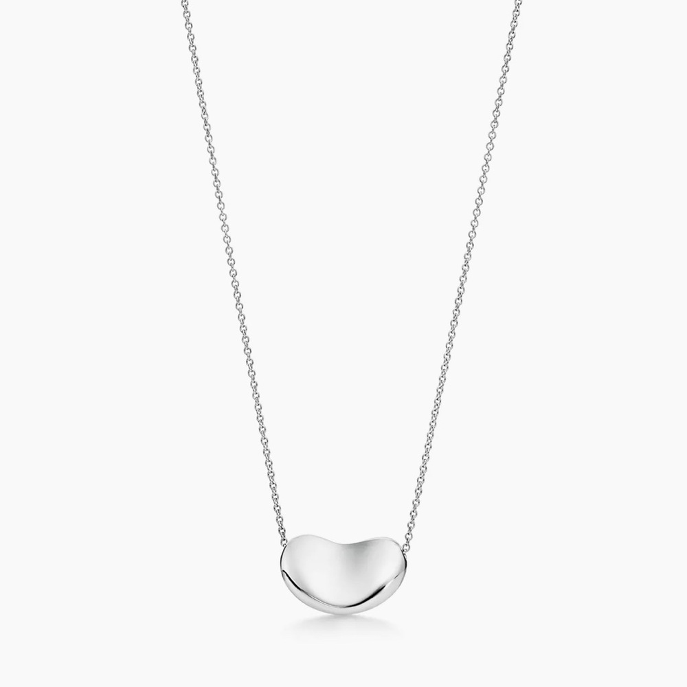 Tiffany Elsa Peretti 18mm silver bean necklace